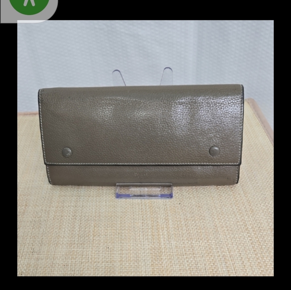 Celine Leather Bicolor Continental Wallet - Picture 13 of 14